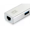 LevelOne Gigabit USB tinklo adapteris, USB Hub, Wired, USB, Ethernet, 1000 Mbit/s, Sidabrinė, White