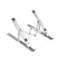 Conceptronic sulankstomas aliumininis nešiojamojo kompiuterio aušinimo stovas, Nešiojamojo kompiuterio stovas, Sidabrinis, Aliuminis, 39.6 cm (15.6 col.), 50 kg, 45 mm