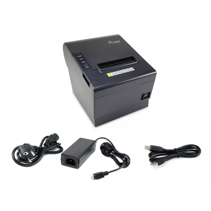 Equip 80 mm terminis POS kvitų spausdintuvas su automatiniu pjaustytuvu, USB / „Bluetooth“ / „Wi-Fi“ / kasos stalčiaus jungtis