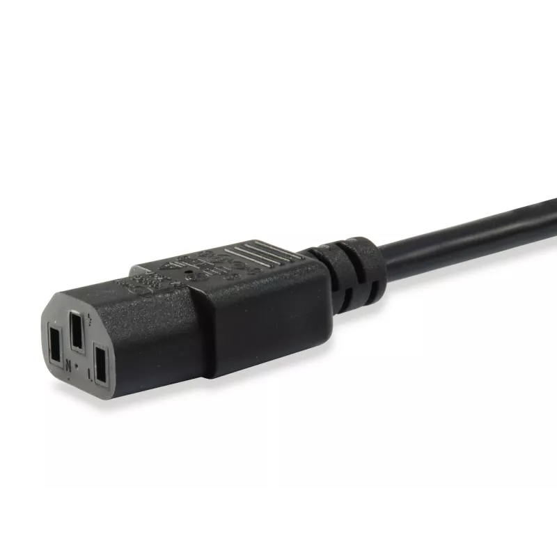 Aukštos kokybės „Equip“ maitinimo laidas, C13 į Schuko, 3,0 m, 3 m, IEC C13, CEE7/7, H05VV-F3G, 250 V, 10 A