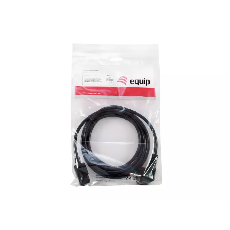 Aukštos kokybės „Equip“ maitinimo laidas, C13 į Schuko, 3,0 m, 3 m, IEC C13, CEE7/7, H05VV-F3G, 250 V, 10 A