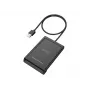 „Conceptronic BIAN11B“ dviejų sąsajų išmanusis asmens ID kortelių skaitytuvas, USB 2.0, artimojo lauko ryšys (NFC), 1 m, juodas, 100 g