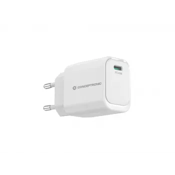 CONCEPTRONIC ALTHEA19W45 1 prievado 45W GaN USB-C PD įkroviklis su PPS, PD 3.0, 100–240 V, baltas
