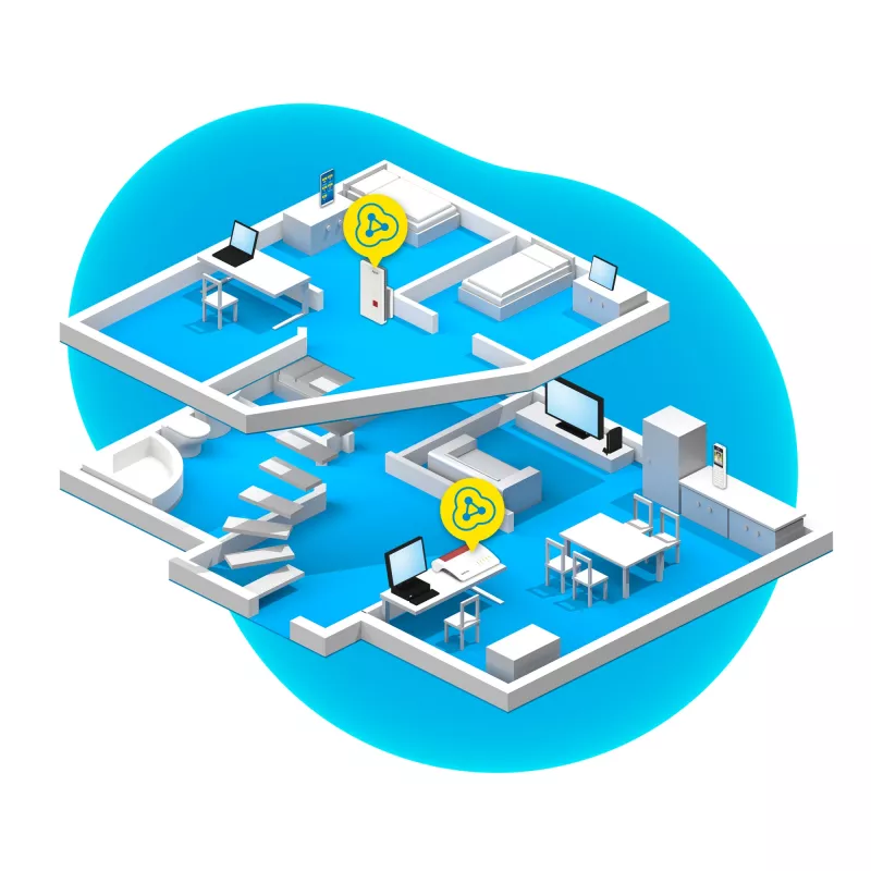 Belaidis diapazono plėtiklis AVM FRITZ!Repeater 2400 Edition International — 1733 Mbit/s, 1× Gigabit Ethernet, IEEE 802.11ac/n