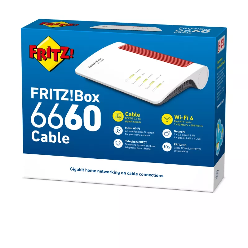 Box FRITZ 6660 kabelis International (Retail)