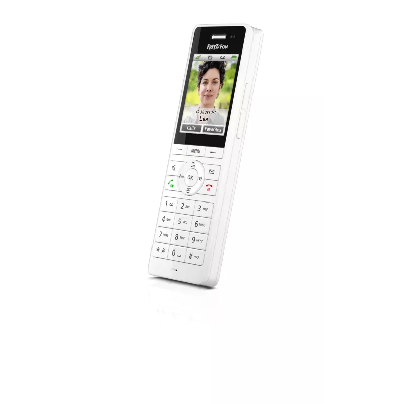 DECT belaidis ragelis FRITZ X6 baltas International — garsiakalbis, atsakiklis, 100 įrašų telefonų knyga