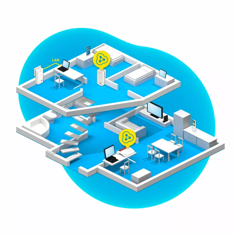 Powerline 1240 AX WLAN rinkinys 1200 Mbit/s Ethernet LAN Wi-Fi Baltas 2 vnt.