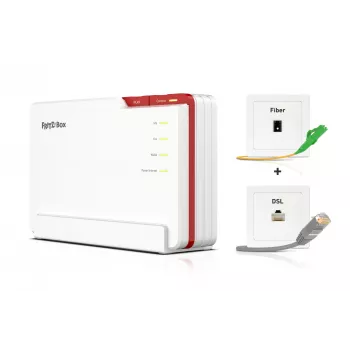 Dėžutė FRITZ! 5690 Pro International belaidis maršrutizatorius 2.5 Gigabit Ethernet Tri-band (2.4 GHz / 5 GHz / 6 GHz) Balta