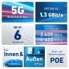 Dėžutė FRITZ! 6860 5G Edition International belaidis maršruto parinktuvas Gigabit Ethernet Dviejų dažnių juostų (2,4 GHz / 5 GHz)