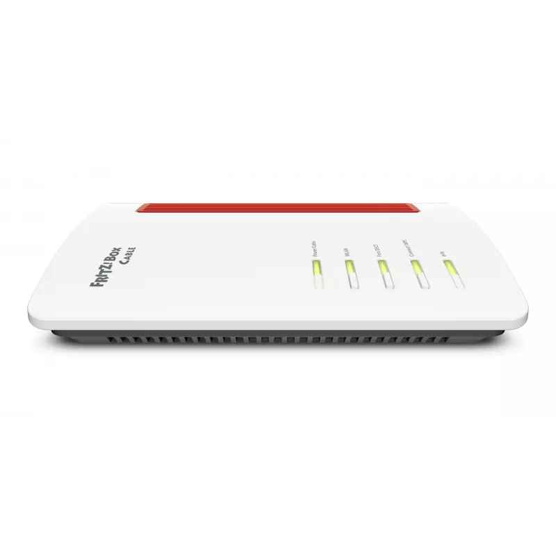Box FRITZ 6670 kabelis Edition International belaidis maršrutizatorius 2.5 Gigabit Ethernet Dviejų juostų (2.4 GHz / 5 GHz) Raudona, Balta