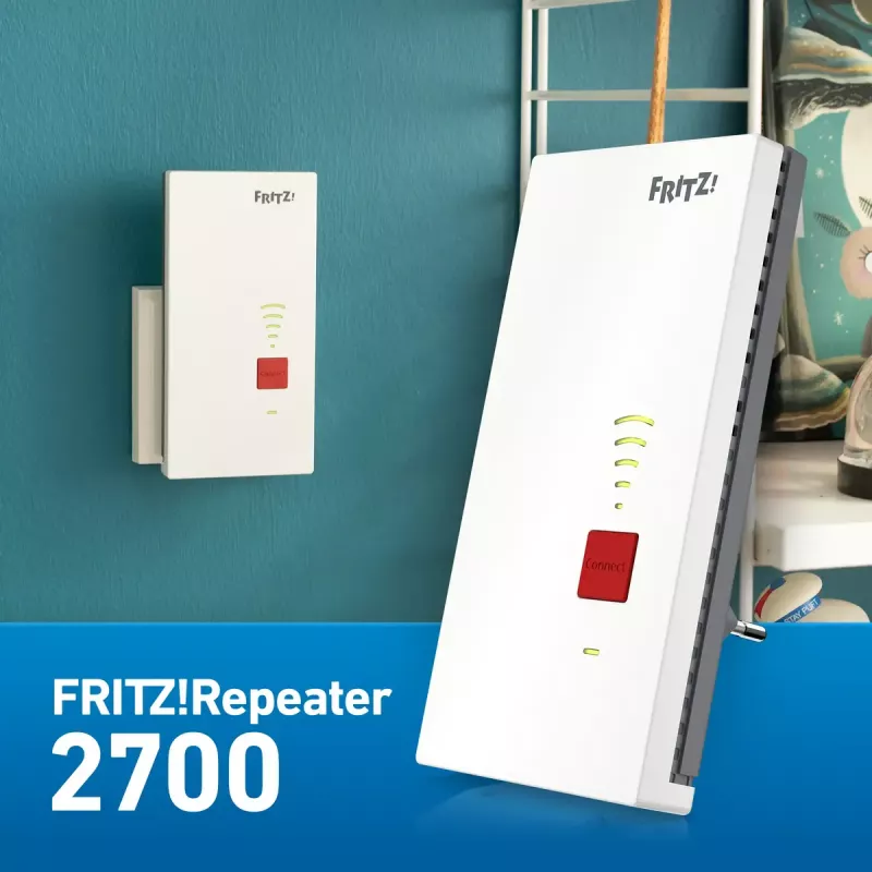 „Wi-Fi“ kartotuvas AVM FRITZ! 2700 (Dviejų dažnių juostų, „Wi‑Fi 7“ 802.11be, 6500 Mbit/s, 2.5 GbE, vidinės antenos)