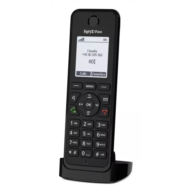 DECT telefonas AVM FRITZ! Fon M3 International — belaidis ragelis, skambintojo ID, garsiakalbis, 1 ragelis, 1000 įrašų telefonų knyga
