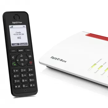 DECT telefonas AVM FRITZ! Fon M3 International — belaidis ragelis, skambintojo ID, garsiakalbis, 1 ragelis, 1000 įrašų telefonų knyga