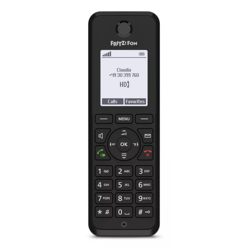 DECT telefonas AVM FRITZ! Fon M3 International — belaidis ragelis, skambintojo ID, garsiakalbis, 1 ragelis, 1000 įrašų telefonų knyga