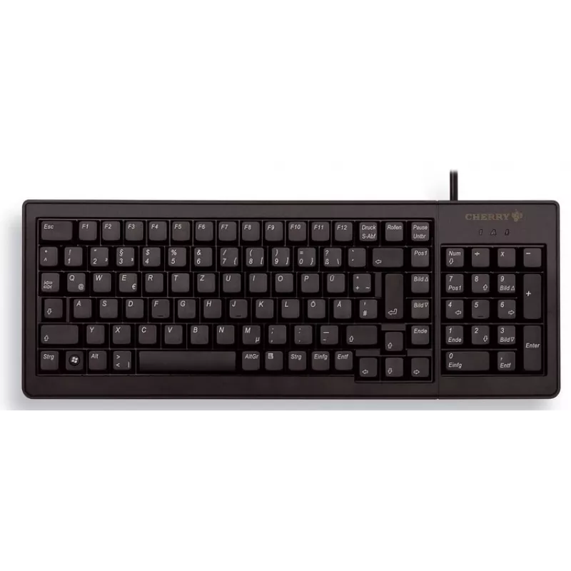 CHERRY G84-5200LCMCH-2 klaviatūra Namams USB Swiss juoda