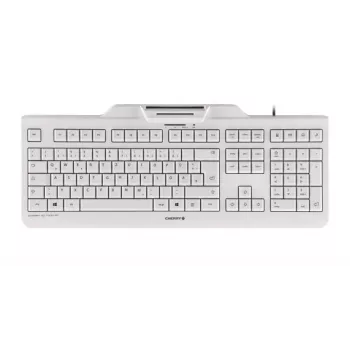 CHERRY KC 1000 SC klaviatūra universali USB AZERTY belgiška balta