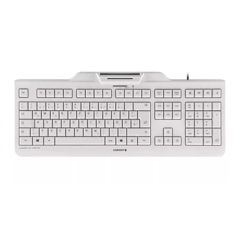 CHERRY KC 1000 SC klaviatūra universali USB AZERTY belgiška balta