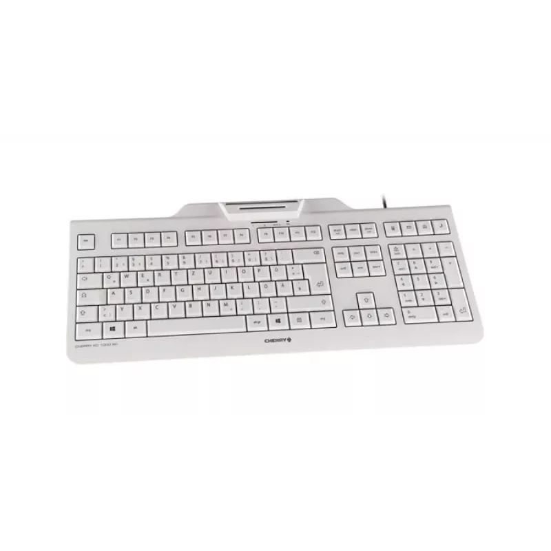 CHERRY KC 1000 SC klaviatūra universali USB AZERTY belgiška balta