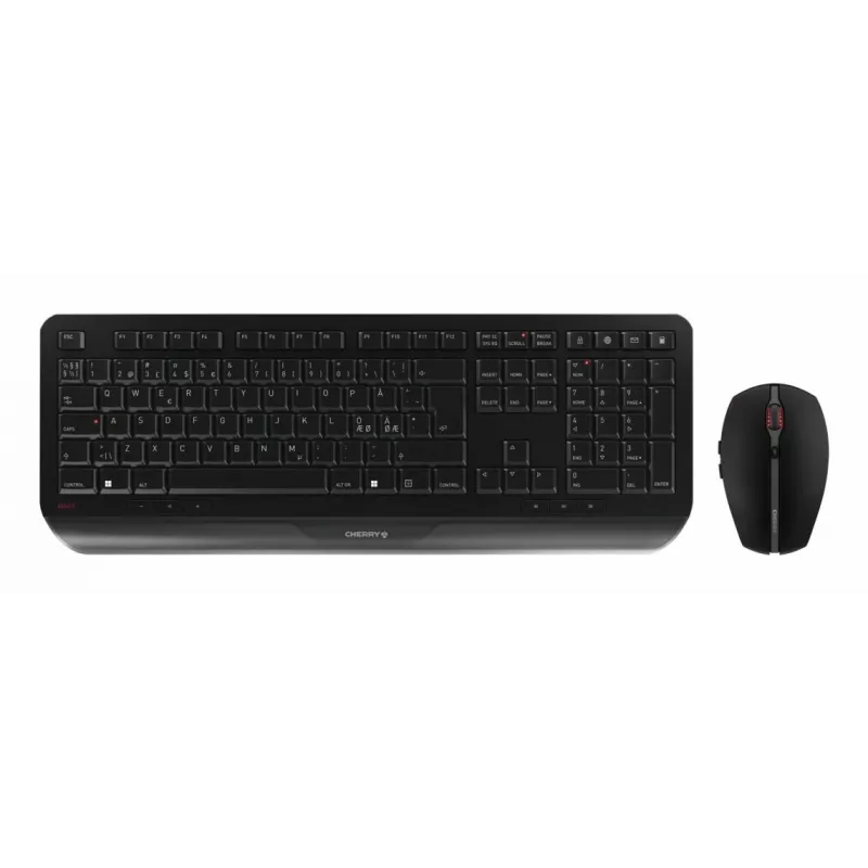 CHERRY GENTIX DESKTOP, pilno dydžio (100 %), belaidis, RF belaidis, QWERTY, juodas, pelė komplekte