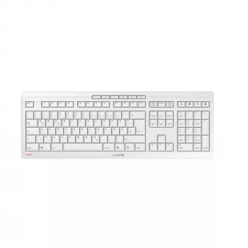 CHERRY Stream Desktop Recharge klaviatūra su pele Universal RF Wireless QWERTZ Swiss Pilka