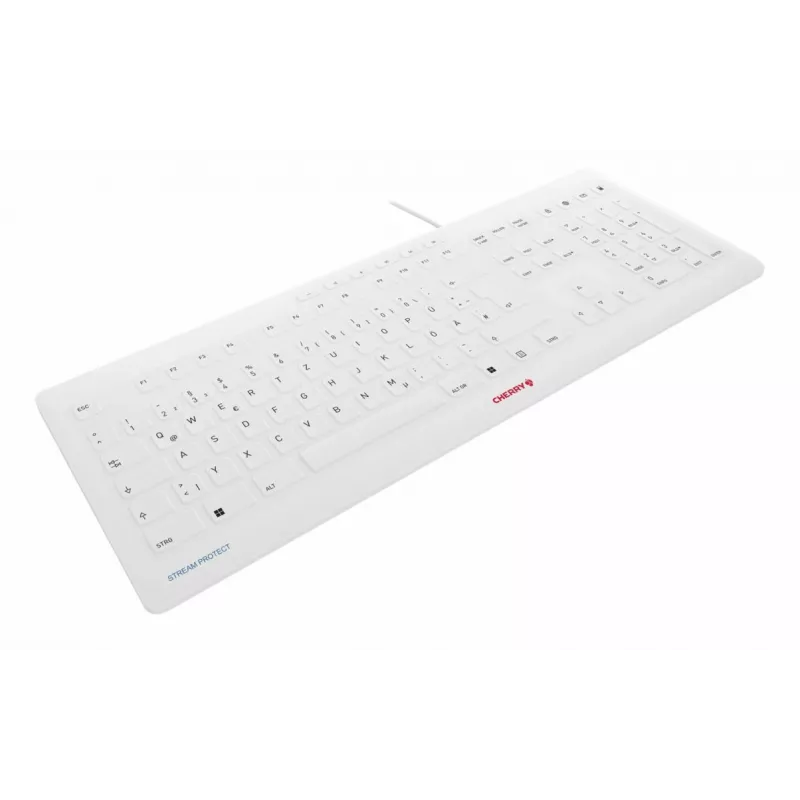 Contour Design STREAM PROTECT, pilno dydžio (100 %), laidinė, USB, žirkliniai jungikliai, QWERTY, balta