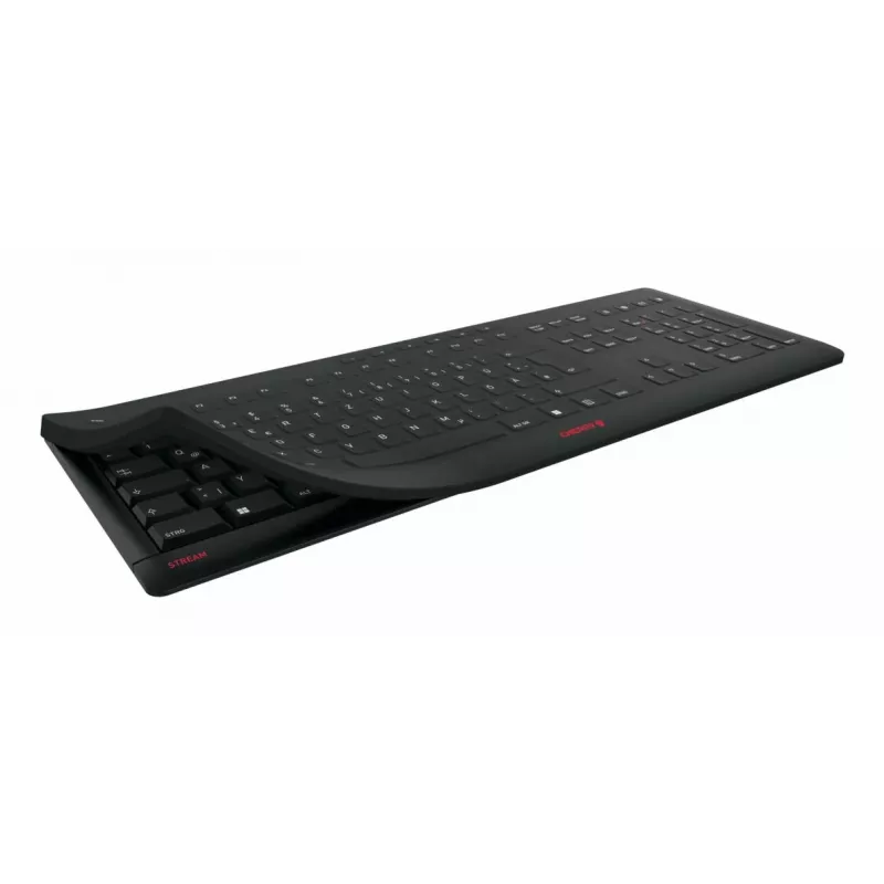 Contour Design STREAM PROTECT WIRELESS, viso dydžio (100 %), belaidė, RF belaidė, žirkliniai klavišai, QWERTY, juoda