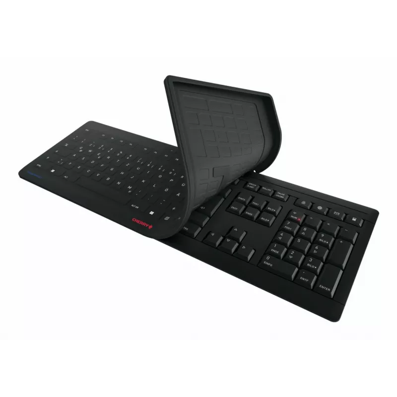 Contour Design STREAM PROTECT WIRELESS, viso dydžio (100 %), belaidė, RF belaidė, žirkliniai klavišai, QWERTY, juoda