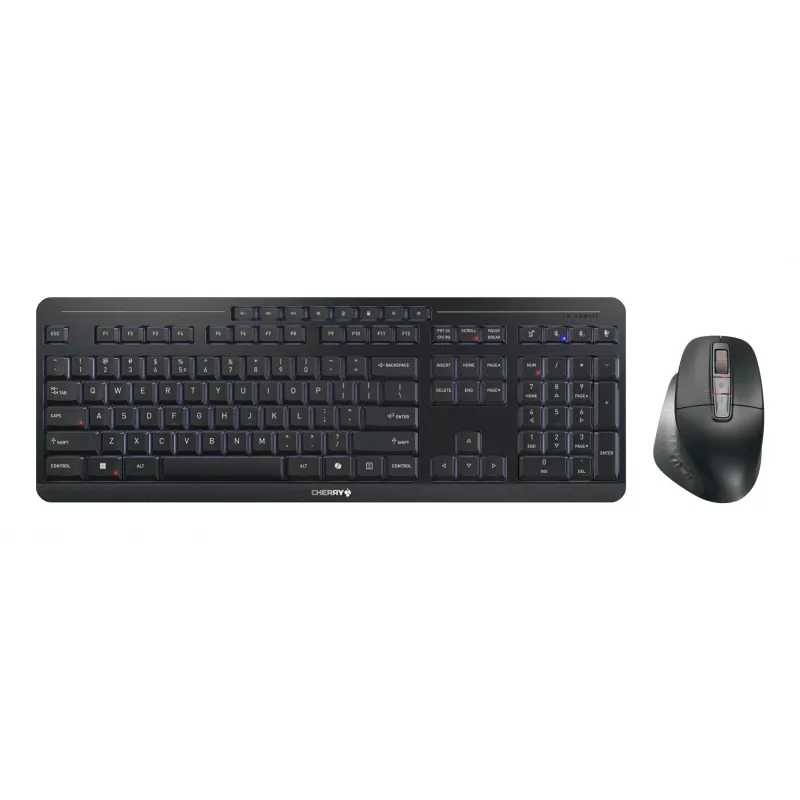 CHERRY Stream desktop ultimate klaviatūra Pelė įtraukta Namams/Biurui USB + RF belaidis + Bluetooth QWERTY Anglų Juoda