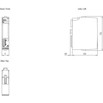 Siemens 6ES7131-6BH01-0BA0 maitinimo adapteris / keitiklis Vidinis Įvairiaspalvis