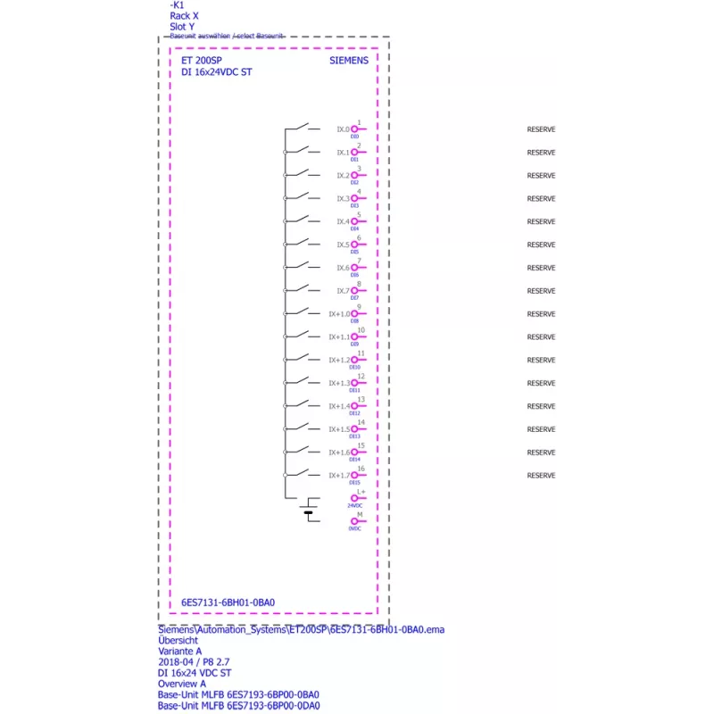 Siemens 6ES7131-6BH01-0BA0 maitinimo adapteris / keitiklis Vidinis Įvairiaspalvis