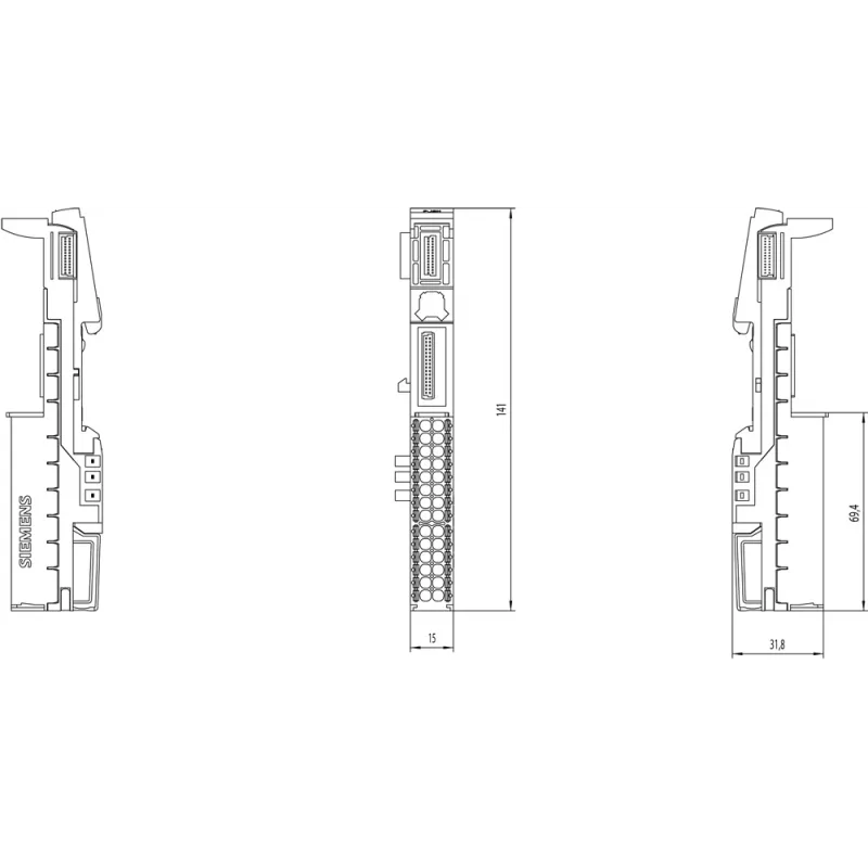 Siemens 6ES7193-6BP40-0DA1 elektros gnybtai