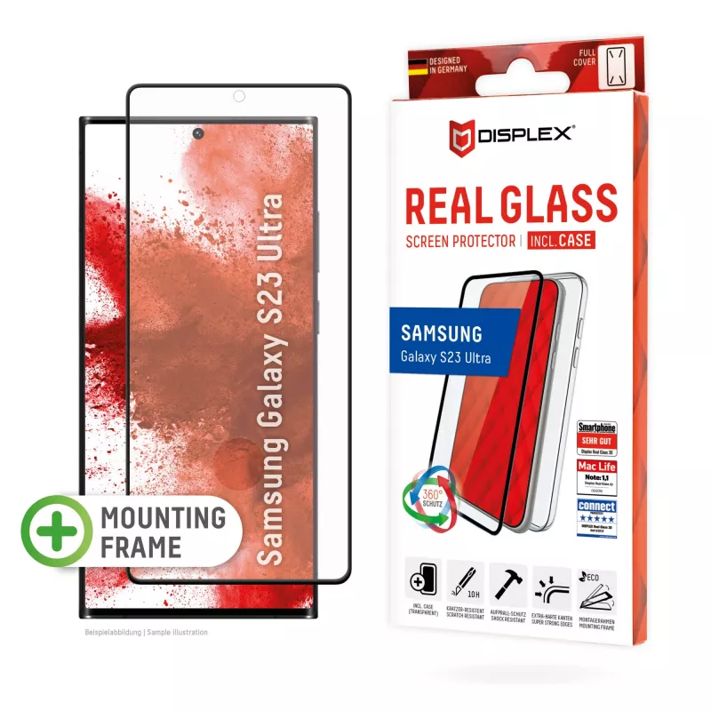 Displex ekrano apsauga + dėklas Samsung Galaxy S23 Ultra, Eko montavimo rėmelis, pilna danga