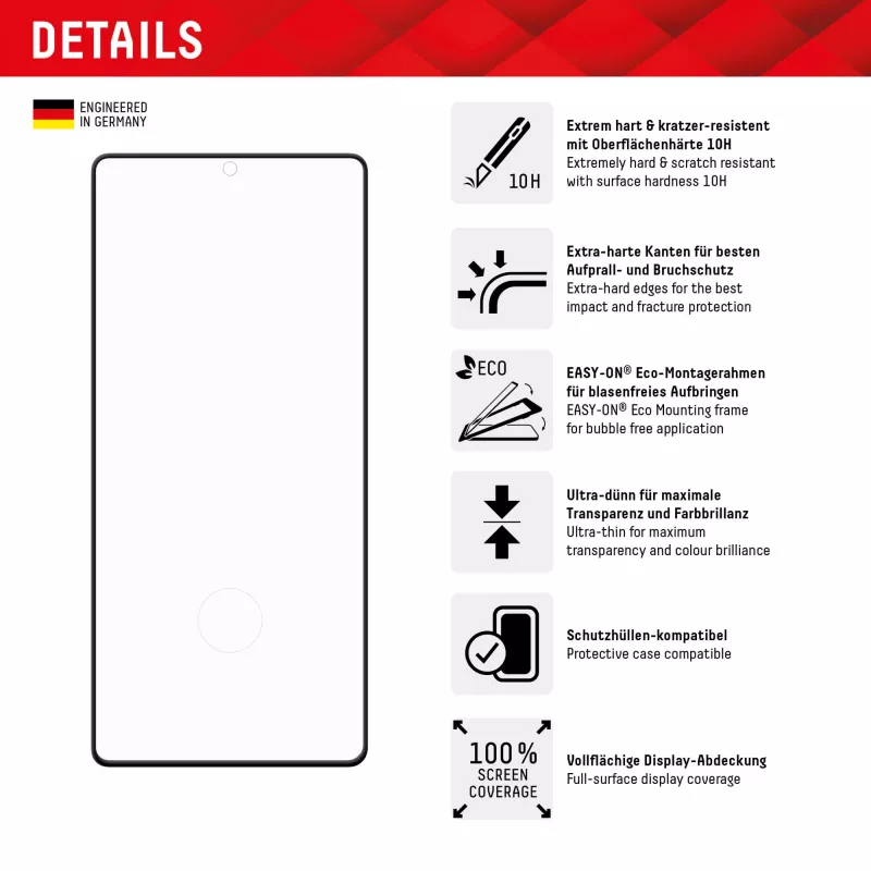 Displex ekrano apsauga + dėklas Samsung Galaxy S23 Ultra, Eko montavimo rėmelis, pilna danga