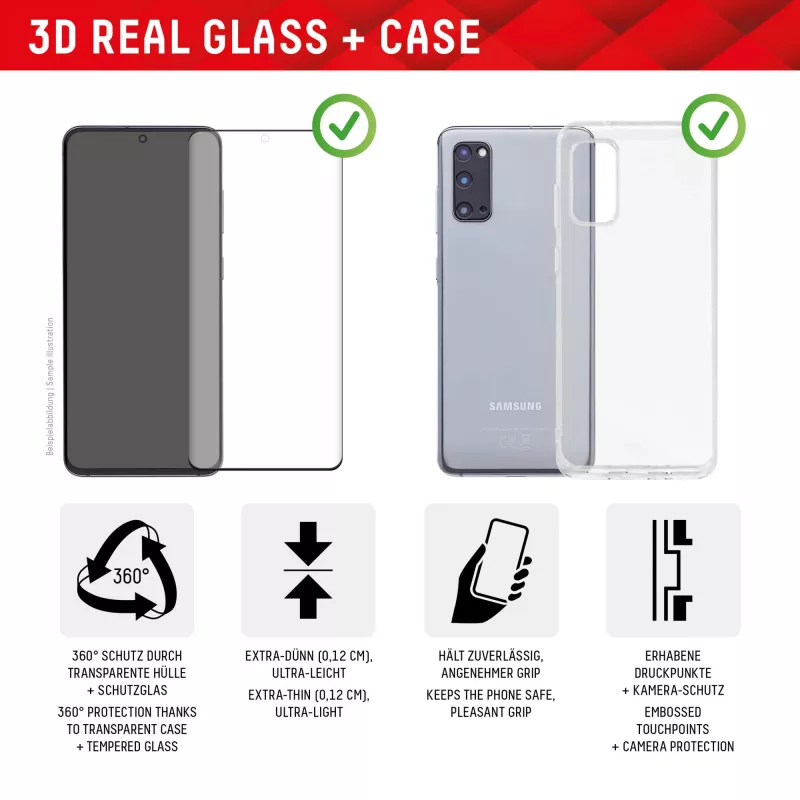 Displex ekrano apsauga + dėklas Samsung Galaxy S23 Ultra, Eko montavimo rėmelis, pilna danga