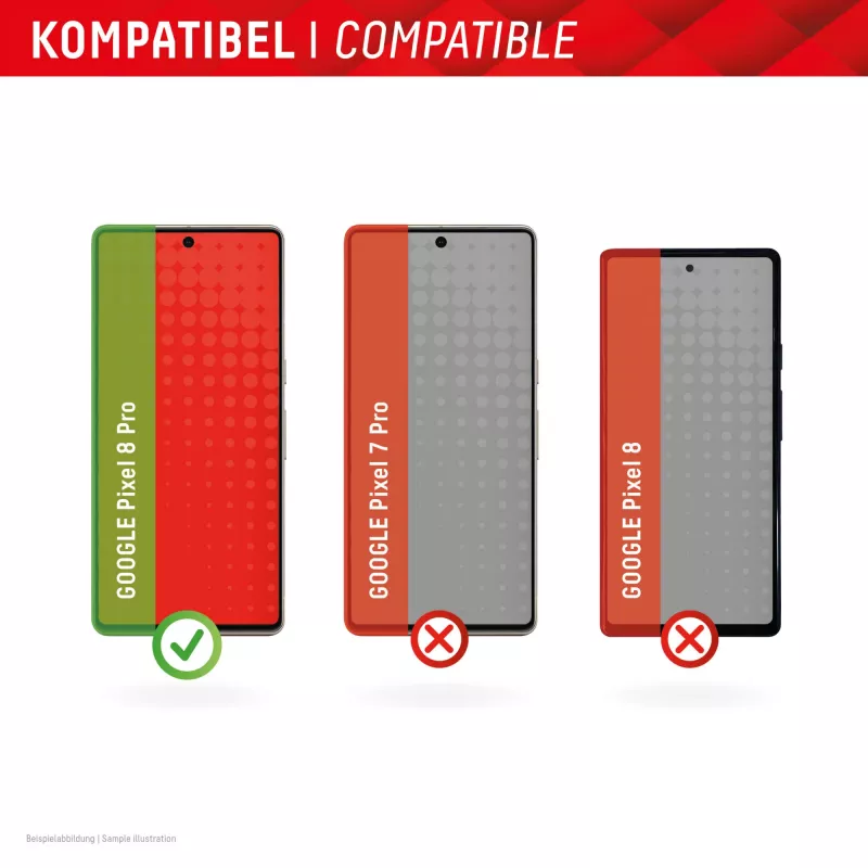 “Displex” ekrano apsauginė plėvelė + dėklas, skirtas “Google Pixel 8 Pro”, su ekologišku tvirtinimo rėmeliu, atsparus įbrėžimams