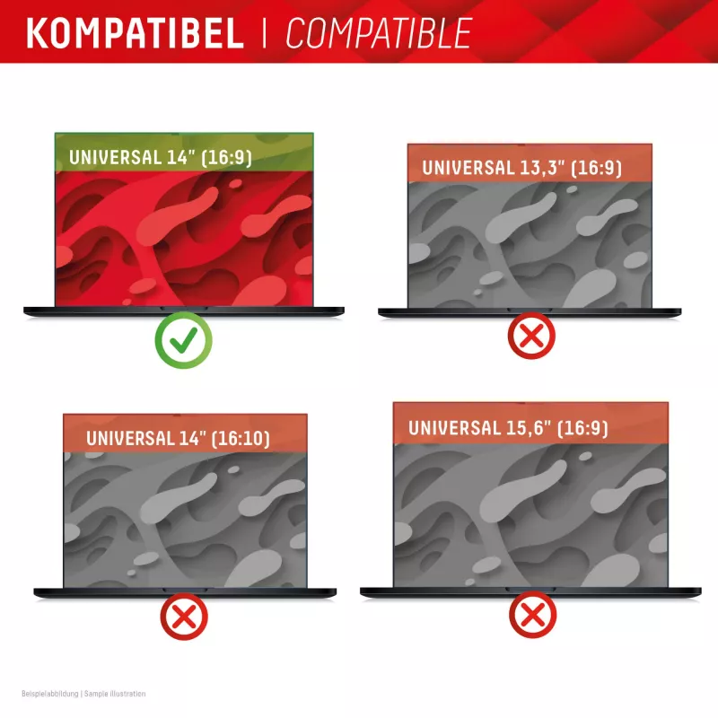 Displex PRIVACY SAFE nuimamas dvipusis privatumo filtras nešiojamam kompiuteriui (berėmis) 14 colių (16:9)