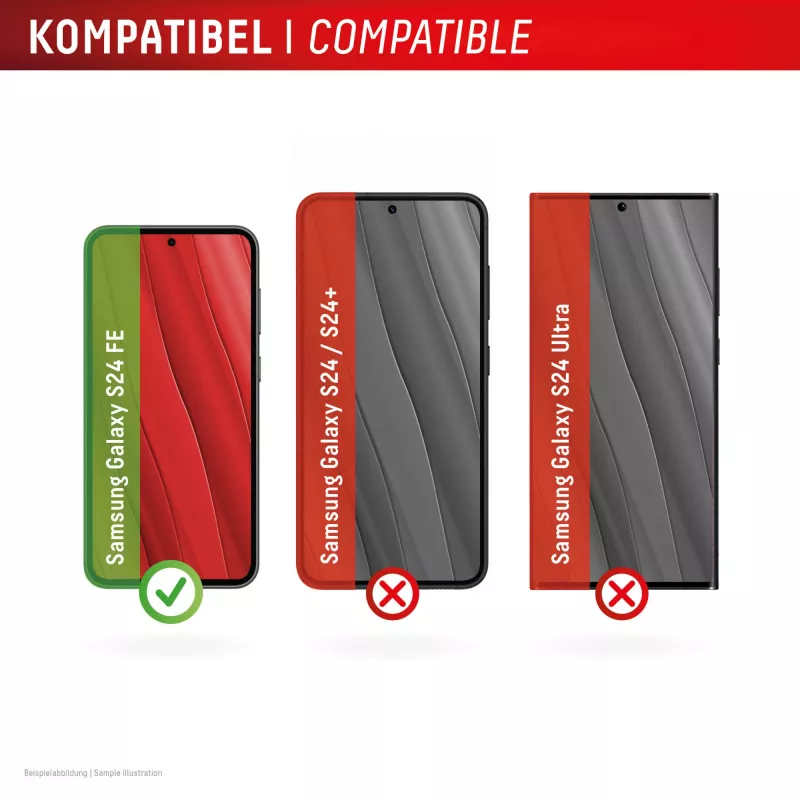 “Displex Premium” ekrano apsauga (visiška danga, 10H), skirta “Samsung Galaxy S24 FE”, ekologiškas montavimo rėmelis, visiška danga