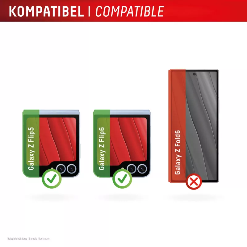 Displex Samsung Galaxy Z Flip5/Z Flip6/Z Flip7 FE grūdintas stiklas