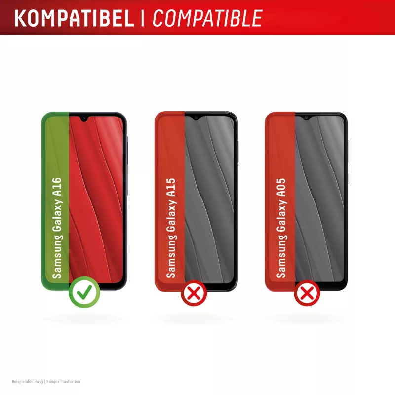 Displex ekrano apsauga (10H) Samsung Galaxy A16, EASY-ON® Eco tvirtinimo rėmelis, atspari įbrėžimams