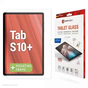 Displex plančetinis stiklas (9H) Samsung Galaxy Tab S10+, Eko montavimo rėmelis, nedūžtantis