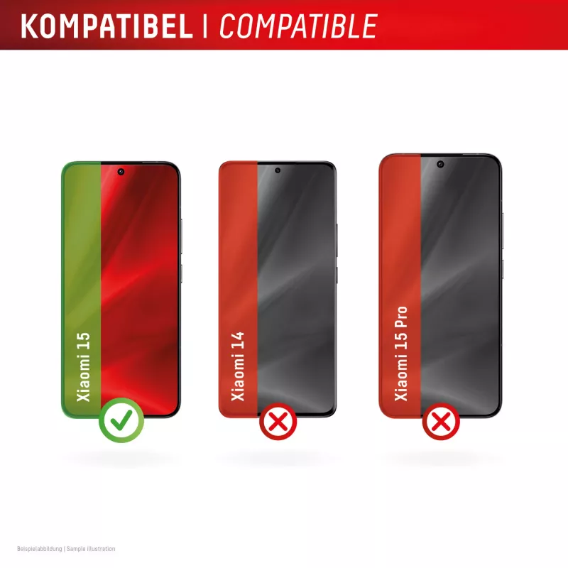 Displex ekrano apsauga (10H) Xiaomi 15, EASY-ON® Eco montavimo rėmelis, atspari įbrėžimams
