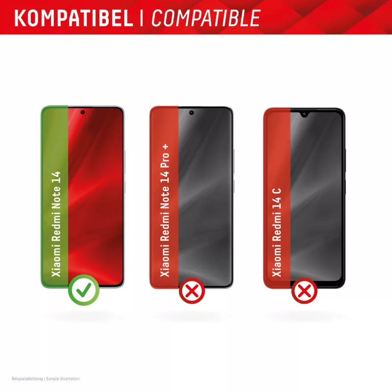 Displex Smart Glass (9H) skirtas Xiaomi Redmi Note 14, montavimo lipdukas, nedūžtantis
