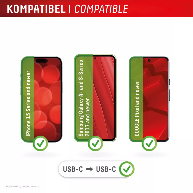 Displex Phone-to-Phone avarinis įkroviklis, USB-C į USB-C, mini kištukas + lankstus laidas, kompaktiškas 2 vnt. rinkinys