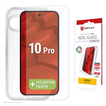 Displex ekrano apsauga + dėklas, skirtas Google Pixel 10 Pro, ekologiškas montavimo rėmelis, atsparus įbrėžimams