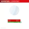 Apsauginis ekrano stiklas e.v.i. Displex 9H Glass, skirtas Galaxy Watch 8 40mm, 2 vnt. pakuotėje, itin plonas, berėmis, neatspindintis pirštų antspaudų