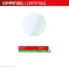 Ekrano apsauga e.v.i. Displex 9H Glass, skirta Galaxy Watch 8 (46 mm) – 2 vnt. pakuotė, itin plona, berėmė, neriebaliojanti