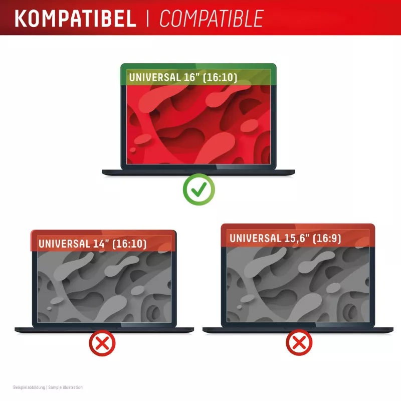 Privatumo filtras e.v.i. Displex PRIVACY SAFE magnetinis dvipusis 16 colių (16:10) nešiojamam kompiuteriui, berėmis, blizgus/matinis, 3H