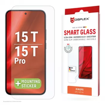 Grūdintas išmanusis stiklo ekrano apsauga e.v.i., skirta „Xiaomi 15T / 15T Pro“ (9H), su montavimo lipduku, permatoma