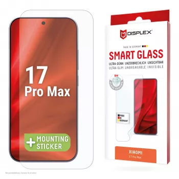 Grūdinto išmaniojo stiklo ekrano apsauga e.v.i., skirta „Xiaomi 17 Pro Max“ (9H), tvirtinimo lipdukas, permatoma, 1 vnt.