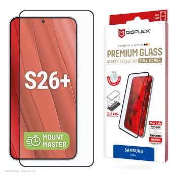 „Displex Premium“ ekrano apsauga (visiškai dengianti, 10H), skirta „Samsung S26+“, visiškai dengianti